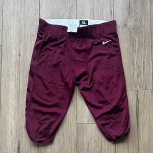 Nike Football Pants Burgundy Red with White Swoosh Men’s Size XL New with Tags
